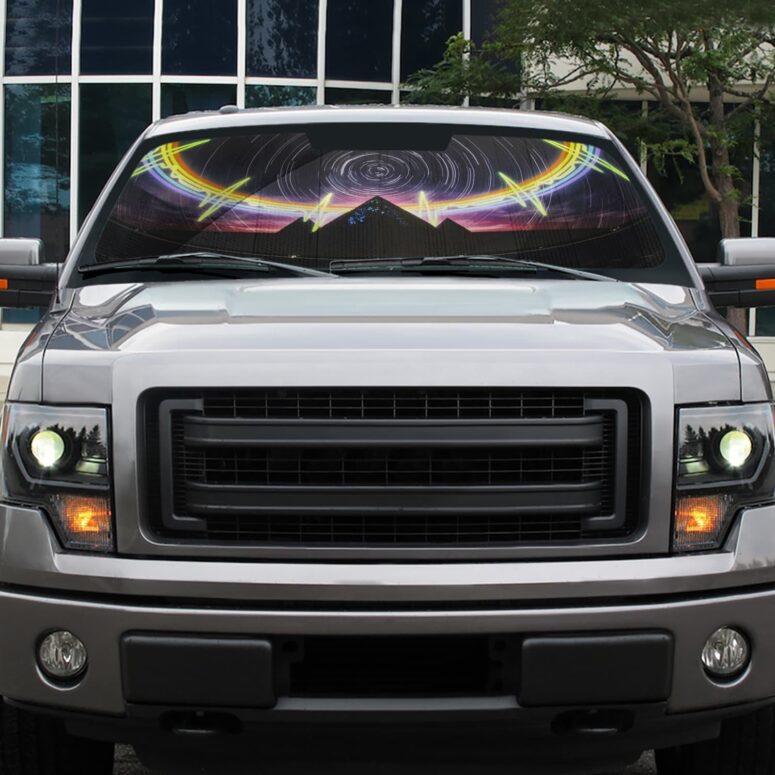 Pink Floyd The Dark Side Of The Moon Pyramid Night Sky Auto Sun Shade