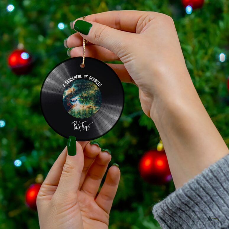 A Saucerful of Secrets Pink Floyd Vinyl Disk Ceramic Ornament