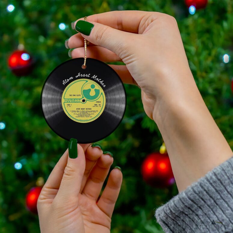 Atom Heart Mother Pink Floyd Vinyl Disk Ceramic Ornament