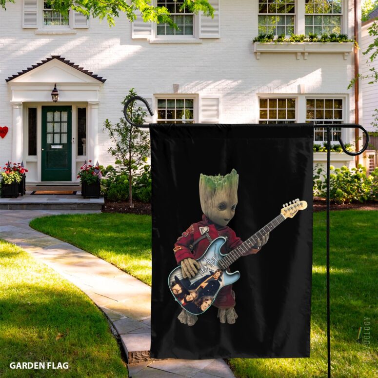 Baby Groot Plays The Guitar Pink Floyd Flag