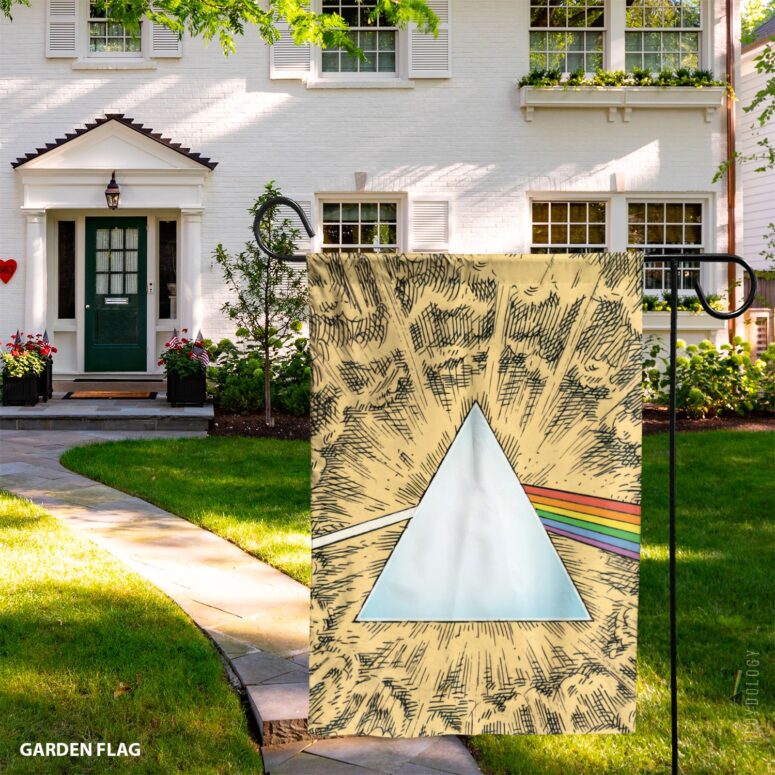 Dark Side Of The Moon Cartoon Style Pink Floyd Flag Dark Side Of The Moon Cartoon Style Pink Floyd Flag