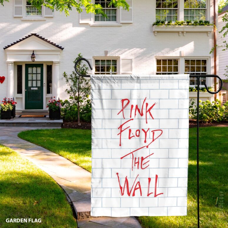 The Wall Typography Pink Floyd Vertical House Flag The Wall Typography Pink Floyd Vertical House Flag