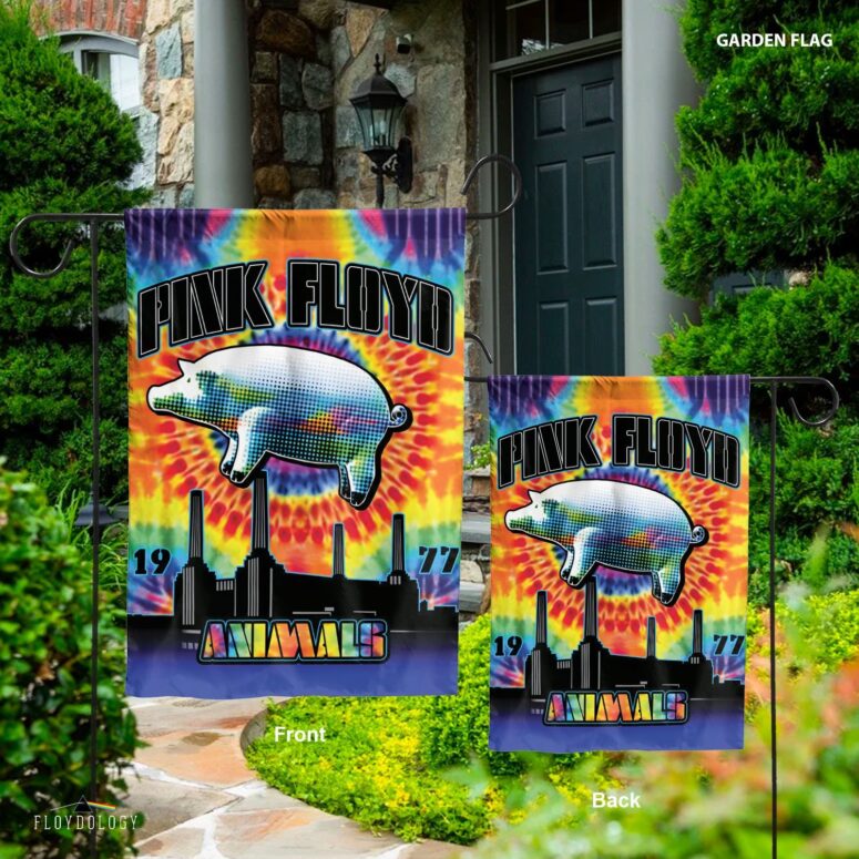 Animals 1977 TieDye Pink Floyd Vertical House Flag