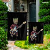 G Flag Twoslide Baby Groot Plays The Guitar Pink Floyd Flag - OtherBrick