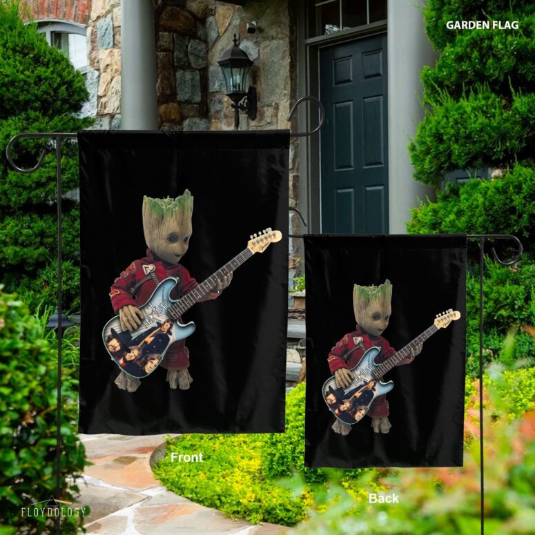 Baby Groot Plays The Guitar Pink Floyd Flag