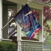 H Flag O Looking For Dark Side Of The Moon Pink Floyd Vertical House Flag - OtherBrick