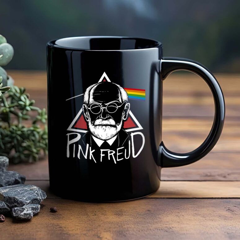 Pink Freud DSOTM Black Pink Floyd Mug