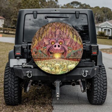 Animals Farm Tribute Painting Pink Floyd Spare Tire Cover