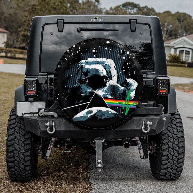 Astronaut Dark Side Of Moon Art Blue Pink Floyd Spare Tire Cover