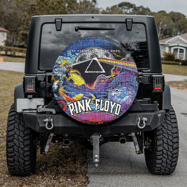 Dark Side Of The Moon The Wall Brick Art Pink Floyd Spare Tire Cover Dark Side Of The Moon The Wall Brick Art Pink Floyd Spare Tire Cover
