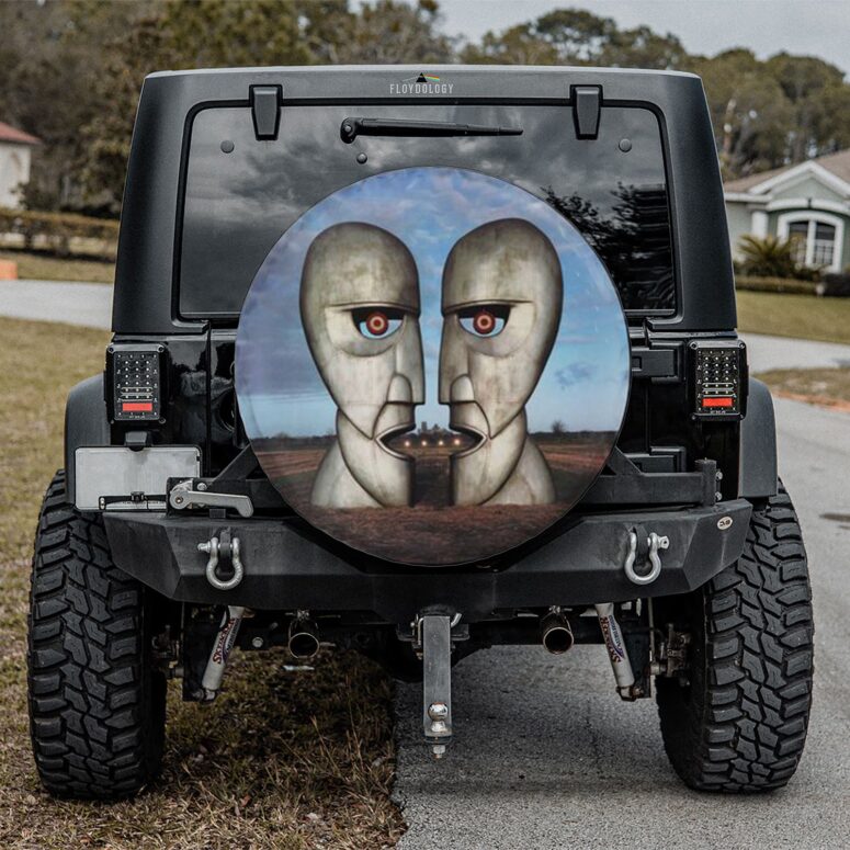 Division Bell Metal Heads Pink Floyd Spare Tire Cover Division Bell Metal Heads Pink Floyd Spare Tire Cover