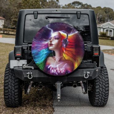 Gorgeous Girl Listen to Pink Floyd Art Spare Tire Cover Gorgeous Girl Listen to Pink Floyd Art Spare Tire Cover