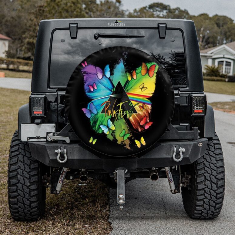 Nick Mason Butterfly x Dark Side Of The Moon Pink Floyd Spare Tire Cover Nick Mason Butterfly x Dark Side Of The Moon Pink Floyd Spare Tire Cover