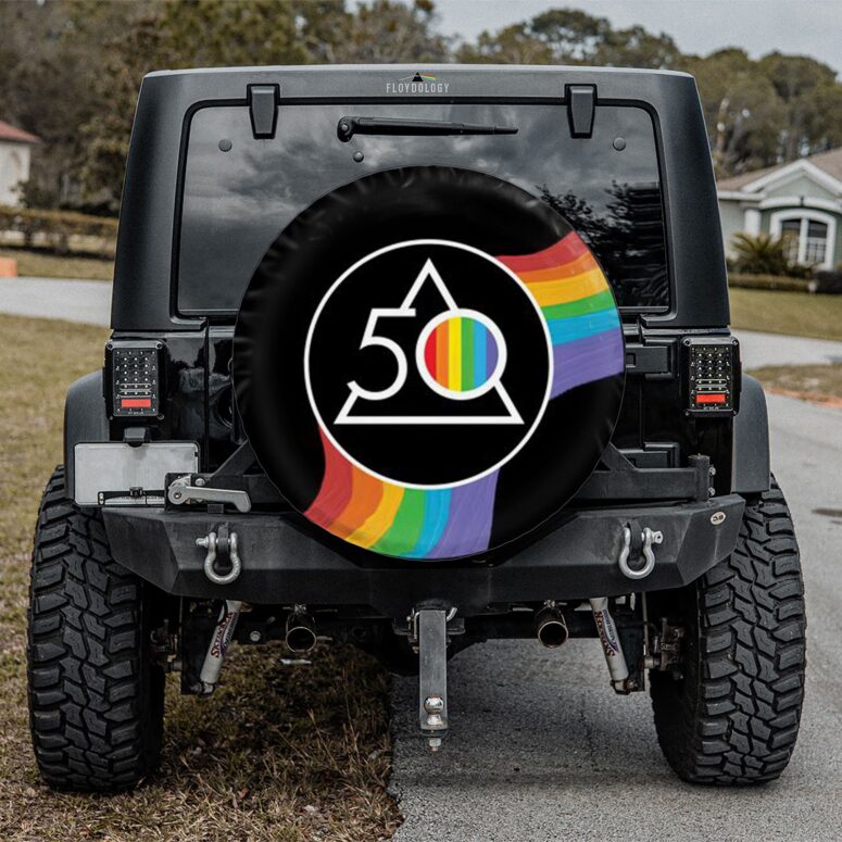 Pink Floyd And The Dark Side Of The Moon 50 Years Popoff Spare Tire Cover