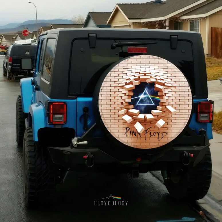 3D DSOTM Break The Wall Pink Floyd Spare Tire Cover 3D DSOTM Break The Wall Pink Floyd Spare Tire Cover