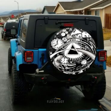 DSOTM Time Division Bell Sketch Artwork Pink Floyd Spare Tire Cover