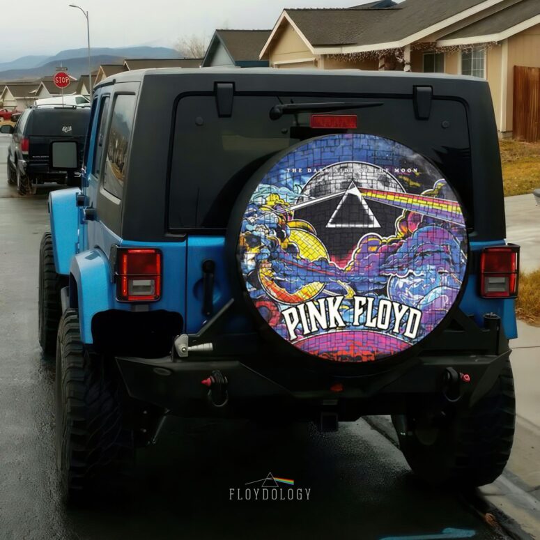 Dark Side Of The Moon The Wall Brick Art Pink Floyd Spare Tire Cover Dark Side Of The Moon The Wall Brick Art Pink Floyd Spare Tire Cover