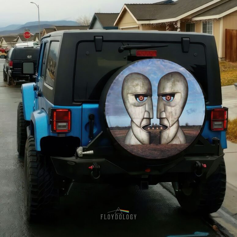 Division Bell Metal Heads Pink Floyd Spare Tire Cover Division Bell Metal Heads Pink Floyd Spare Tire Cover