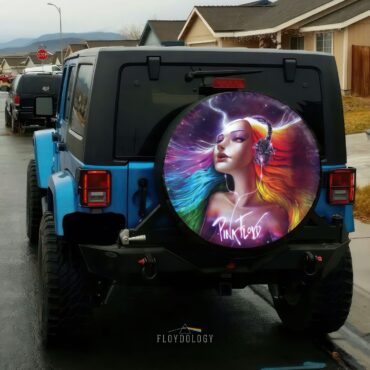 Gorgeous Girl Listen to Pink Floyd Art Spare Tire Cover