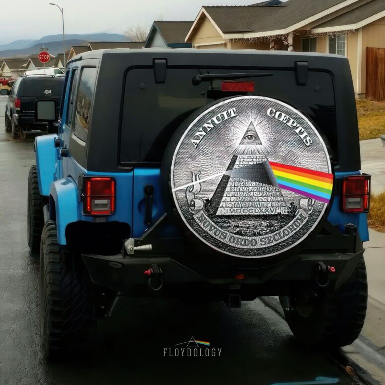 In God We Trust on Money DSOTM Pink Floyd Spare Tire Cover In God We Trust on Money DSOTM Pink Floyd Spare Tire Cover