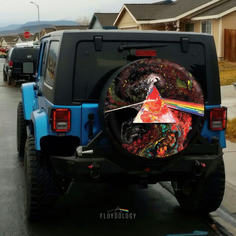 Liquid Dark Side Of The Moon Pink Floyd Spare Tire Cover