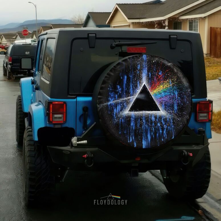 Pink Floyd Dark Side Of Moon Art Blue Spare Tire Cover