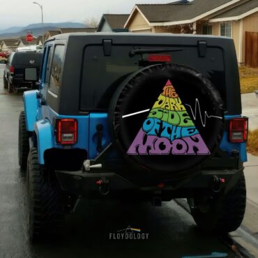 Pink Floyd Dark Side Pyramid Typography Spare Tire Cover Pink Floyd Dark Side Pyramid Typography Spare Tire Cover