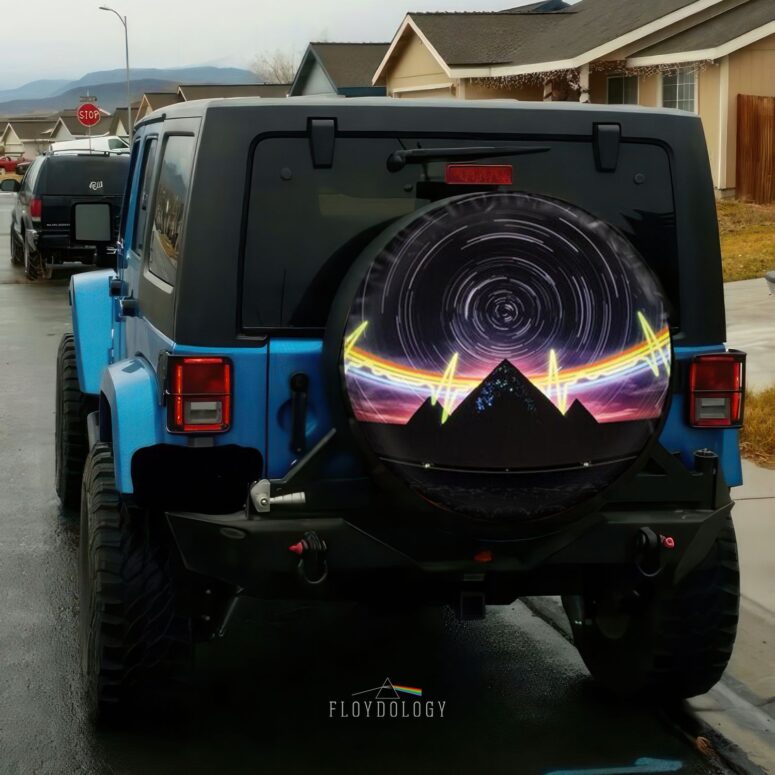 Pink Floyd The Dark Side Of The Moon Pyramid Night Sky Spare Tire Cover