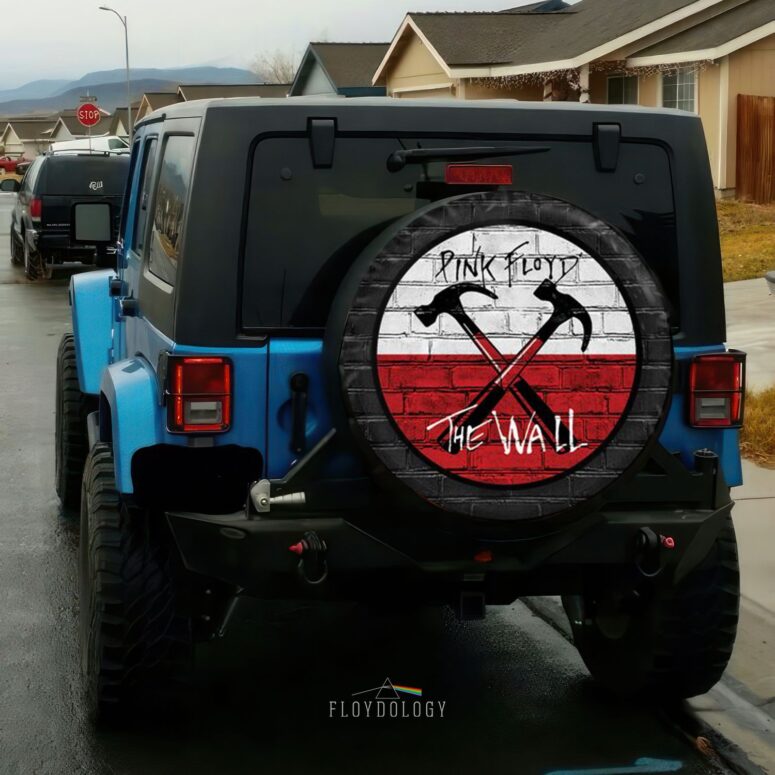 Pink Floyd The Wall Emblem on Brick Background Spare Tire Cover Pink Floyd The Wall Emblem on Brick Background Spare Tire Cover