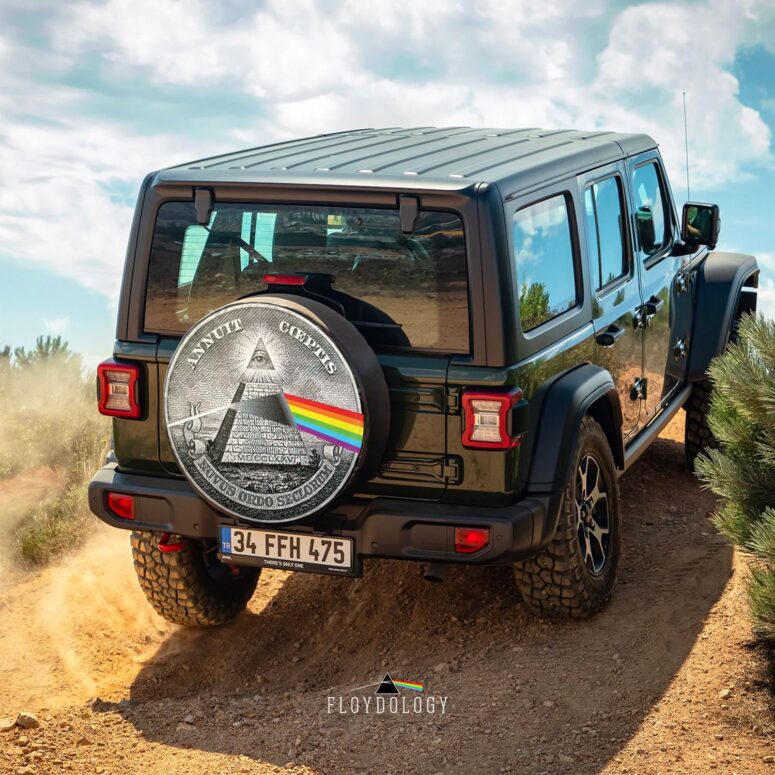 In God We Trust on Money DSOTM Pink Floyd Spare Tire Cover In God We Trust on Money DSOTM Pink Floyd Spare Tire Cover