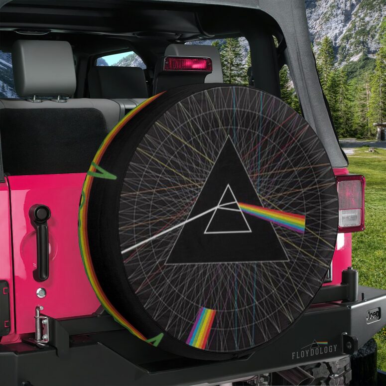 Dark Side Of The Moon 40th Artwork Pink Floyd Spare Tire Cover Dark Side Of The Moon 40th Artwork Pink Floyd Spare Tire Cover
