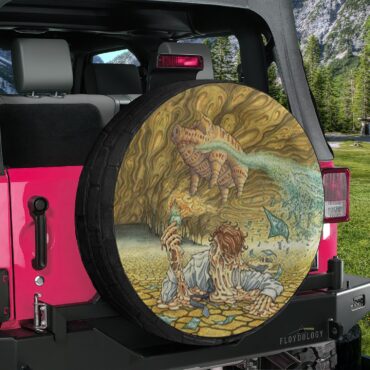 Money Hand Illustration Artwork Pink Floyd Spare Tire Cover