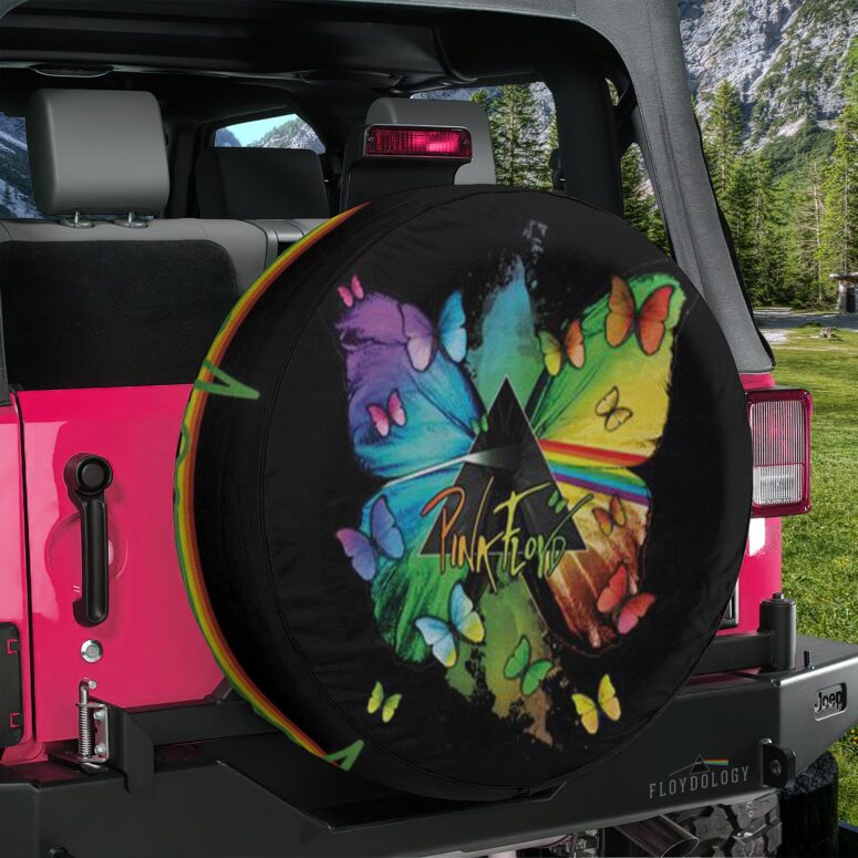 Nick Mason Butterfly x Dark Side Of The Moon Pink Floyd Spare Tire Cover Nick Mason Butterfly x Dark Side Of The Moon Pink Floyd Spare Tire Cover