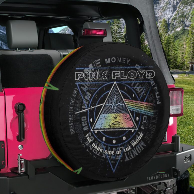 Pink Floyd Moon Phase Dark Side of the Moon Spare Tire Cover Pink Floyd Moon Phase Dark Side of the Moon Spare Tire Cover