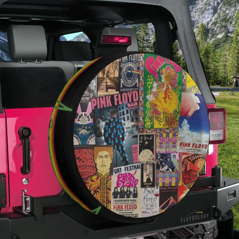 Pink Floyd Vintage Rock Concert Spare Tire Cover Pink Floyd Vintage Rock Concert Spare Tire Cover