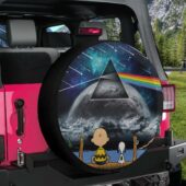 Snoopy And Charlie Brown Looking Dark Side Of The Moon Spare Tire Cover 4 - OtherBrick