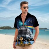 Snoopy And Charlie Brown Looking Dark Side Of The Moon Hawaiian Shirt Man - OtherBrick