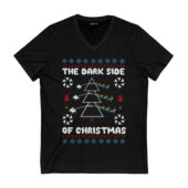 The Dark Side Of Christmas Pink Floyd Front Vneck Black - OtherBrick