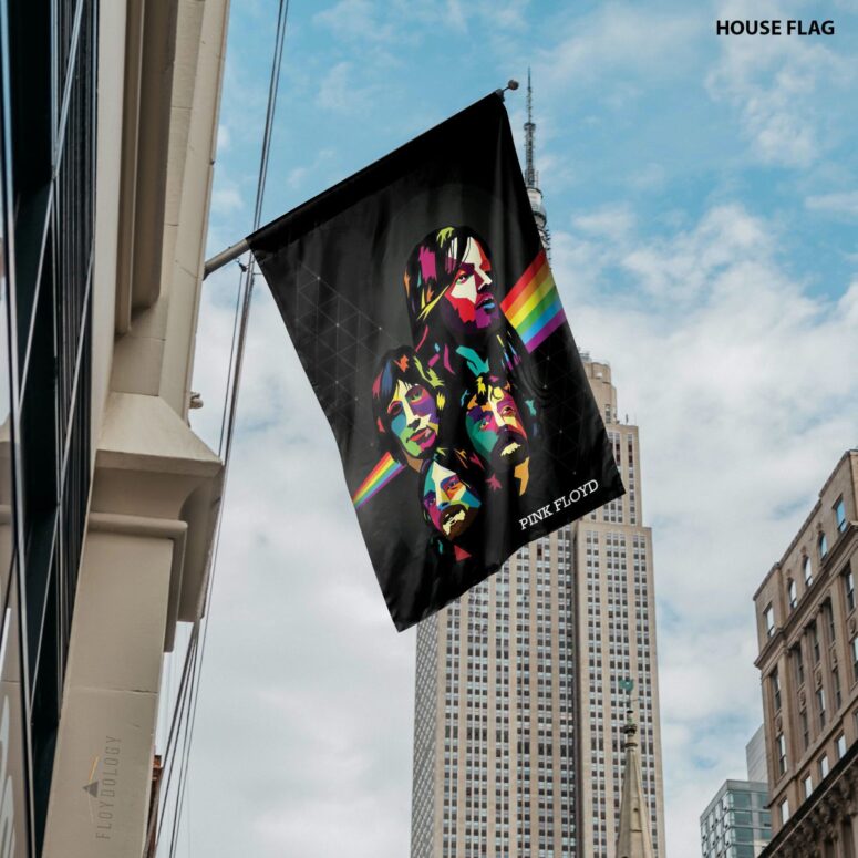 All You Touch and All You See Pink Floyd Vertical House Flag