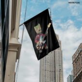 V Flag City Baby Groot Plays The Guitar Pink Floyd Flag - OtherBrick