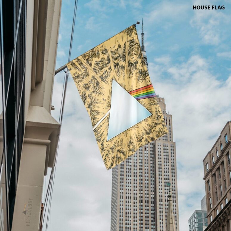 Dark Side Of The Moon Cartoon Style Pink Floyd Flag Dark Side Of The Moon Cartoon Style Pink Floyd Flag