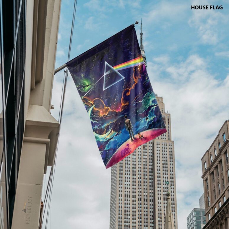 Looking For Dark Side Of The Moon Pink Floyd Vertical House Flag