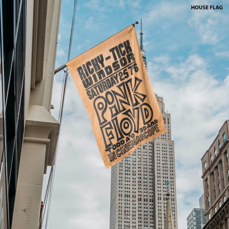 Ricky tick Club Windsor 1967 Pink Floyd Flag