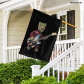 V Flag H Baby Groot Plays The Guitar Pink Floyd Flag - OtherBrick