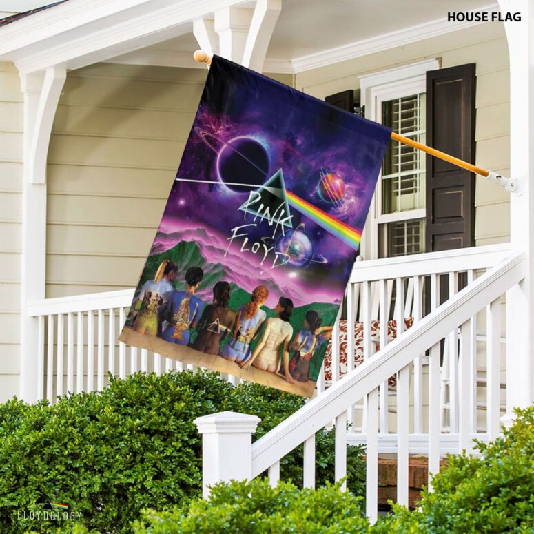 Dark Side Of the Moon Backs of Models Pink Floyd Vertical House Flag