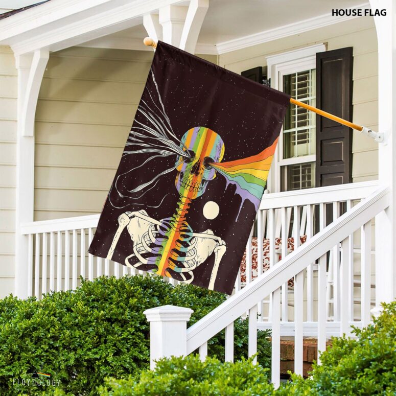 Dark Side of Existence Skeleton Pink Floyd Flag Dark Side of Existence Skeleton Pink Floyd Flag