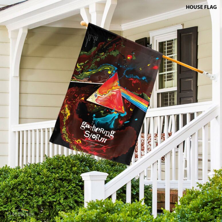 Storm Thorgerson Dark Side Pyramid Pink Floyd Vertical House Flag