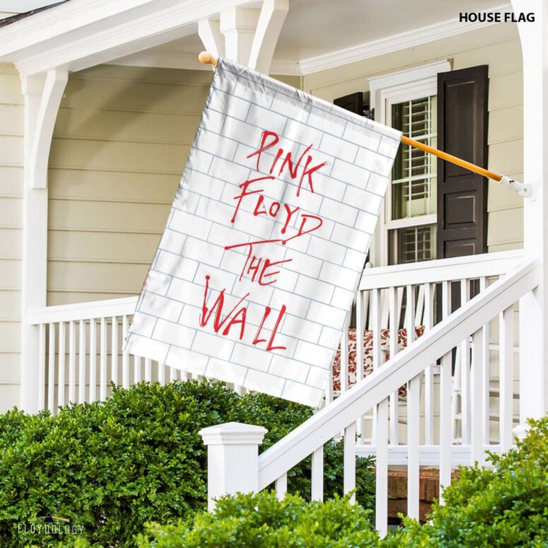 The Wall Typography Pink Floyd Vertical House Flag The Wall Typography Pink Floyd Vertical House Flag