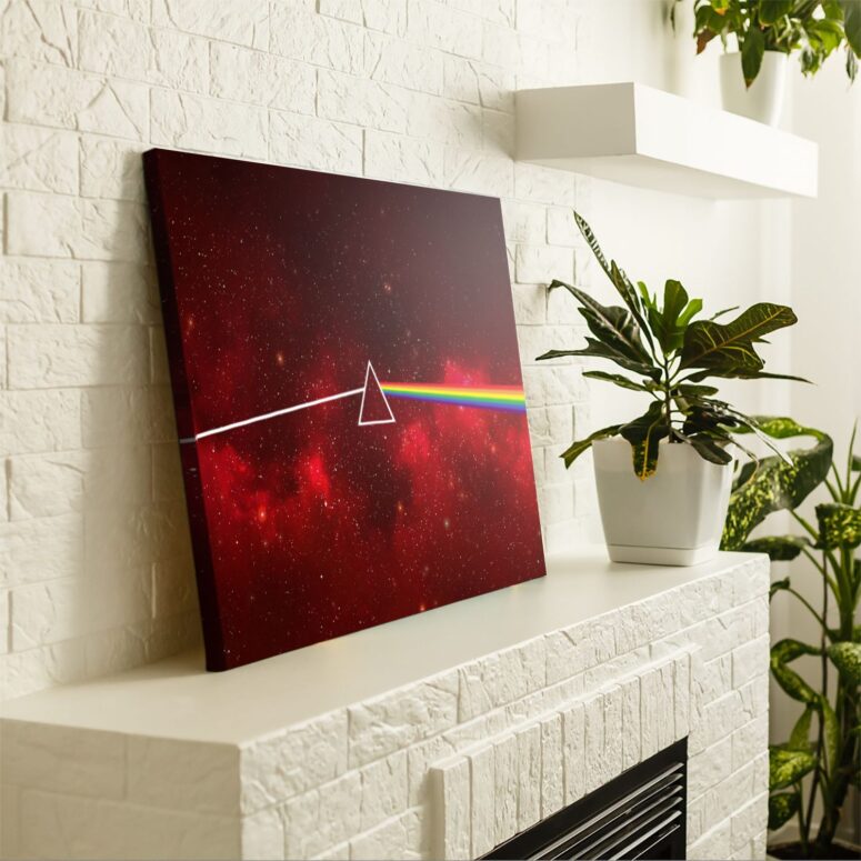 Dark Side Of The Moon Art Red Pink Floyd Canvas Dark Side Of The Moon Art Red Pink Floyd Canvas