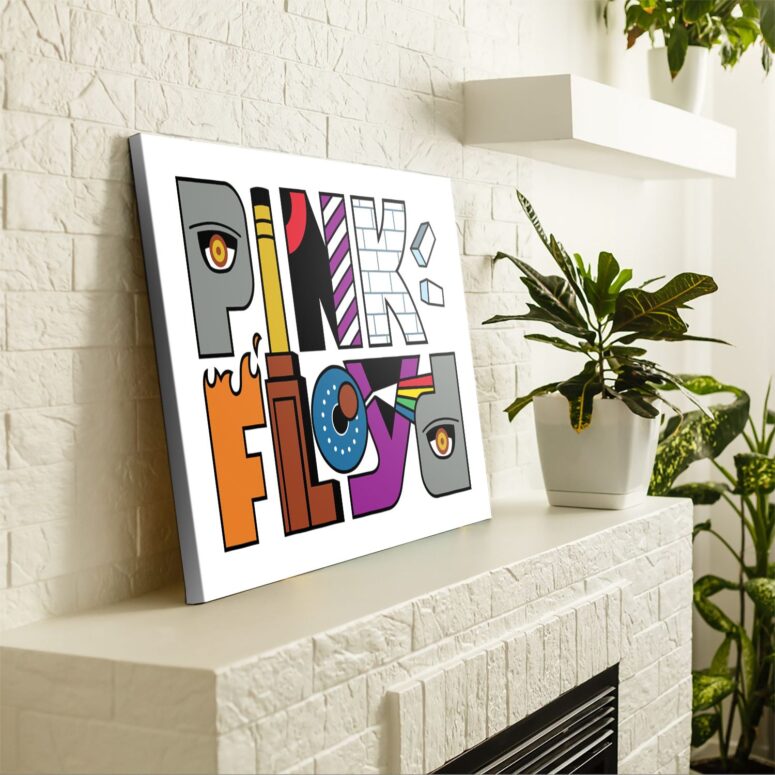 Pink Floyd Album Logo Full Color Canvas